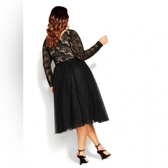 City Chic Rare Beauty black dress size XL/22 - Picture 3 of 11